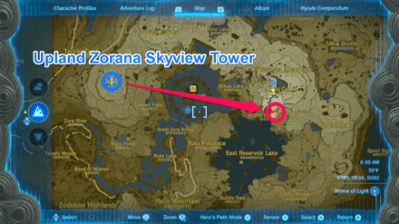 TOTK - Reservoir Lakefront Cavern Route