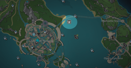 Genshin - Fontaine Fishing Association Location