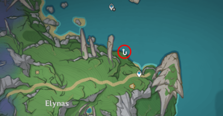 Genshin - Elynas Northeast Beach Fishing Spot