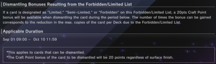 Master Duel - September 1 202 Banlist Update Dismantling Bonus