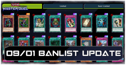 Master Duel - September 1 2023 Banlist Update