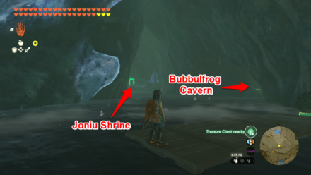 Zelda TotK Ralis Channel Bubbulfrog Location