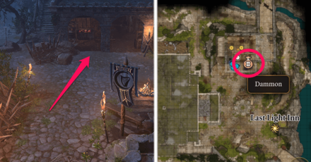 Baldurs Gate 3 BG3 - Dammon Last Light Inn Location