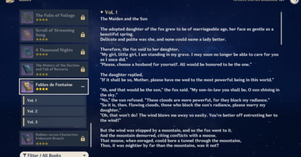 Genshin - How to Use Fables de Fontaine