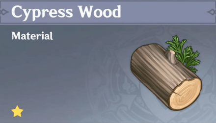 Genshin Impact - How to Get Cypress Wood and Effects.png