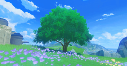 Genshin Impact - How to Get Linden Wood and Effects - Linden Tree