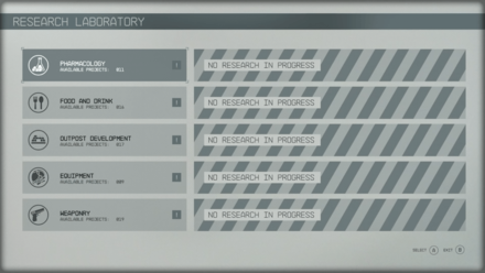 Starfield - Reseach Screen