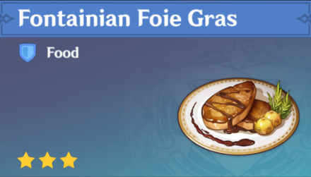 Genshin Impact - How to Get Fontainian Foie Gras and Effects