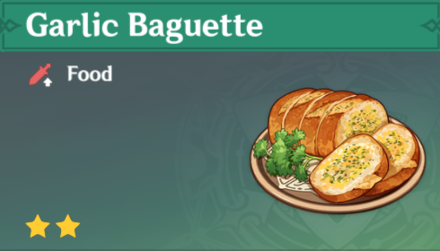 Genshin Impact - How to Get Garlic Baguette and Effects