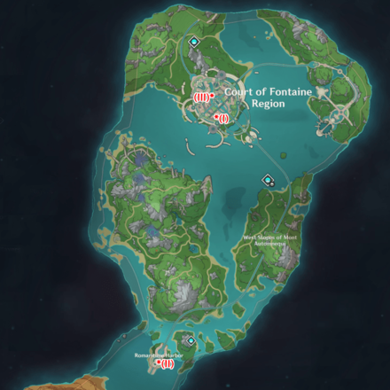 Genshin - Fables de Fontaine Location Map