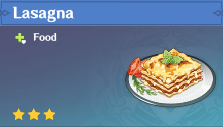 Genshin Impact - How to Get Lasagna and Effects