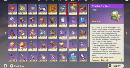 Genshin - How to Use Crystalfly Trap - Deploy the Gadget