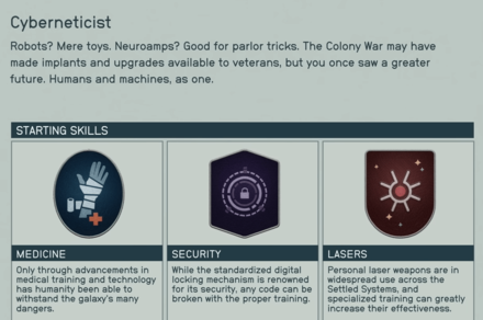 Starfield - Cyberneticist Background