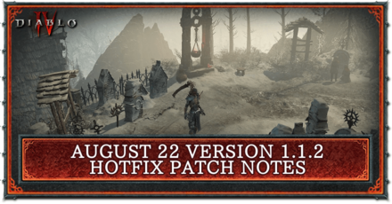 Diablo 4 - August 22 Hotfix Banner