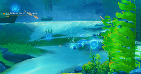 Genshin - Sonar Resonance Points marked by Echoing Conches