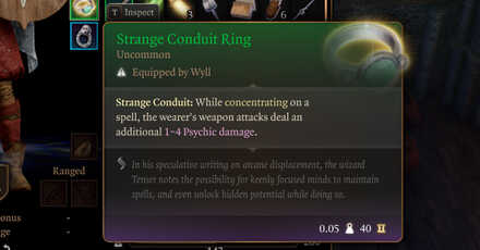 Strange Conduit Ring - Baldur