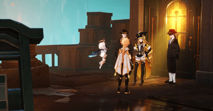 Genshin Impact - Like the Faint Moonlight of Yesteryear Walkthrough - Go to the accommodations Navia arranged
