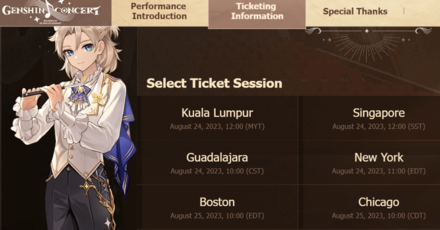 Genshin Impact - Genshin Concert 2023 - Register to Claim a Ticket