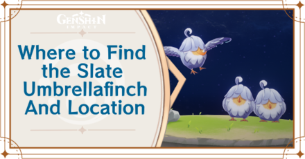 Genshin Impact - Where to Find Slate Umbrellafinch and Basic Information