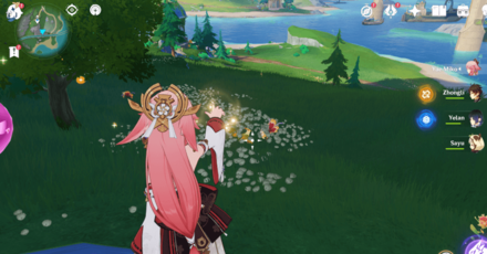 Genshin Impact - Magenta Fantail Pigeon Catch