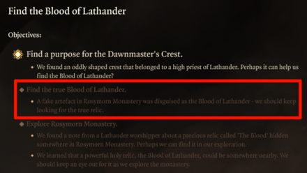 Baldurs Gate 3 - Journal Update for Strange Chunk of Amber