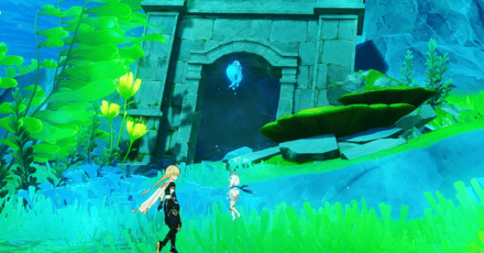 Genshin Impact When All Return to the Waters Walkthrough - Find the entrance to the “headquarters”