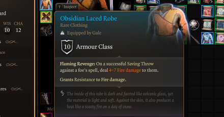 Obsidian Laced Robe - Baldur