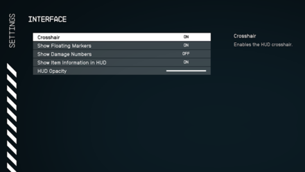 Starfield - Crosshair Toggle Setting