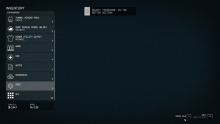 Starfield - Access Cargo Hold from the Inventory Menu