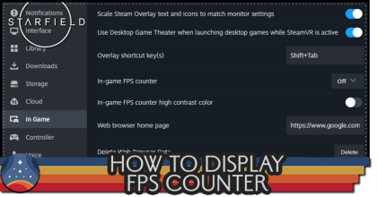 Starfield - How to Display FPS Counter