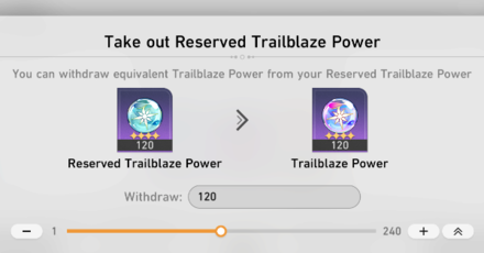 Honkai Star Rail - Exchanging Reserved Trailblaze Power