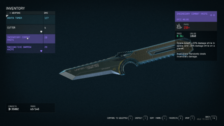 Starfield - You Cannot Dismantle Weapons