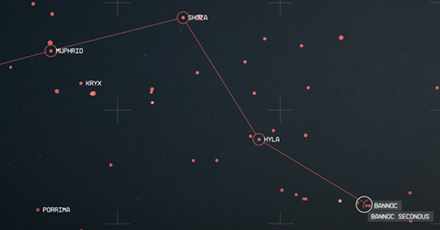 Starfield - Bannoc Star Map Overview