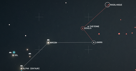 Starfield - Rasalhague Star Map Overview