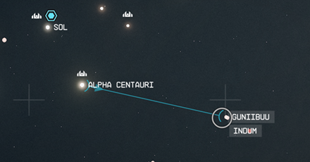 Starfield - Indum Star Map Overview