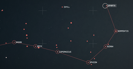 Starfield - Sparta Star Map Overview