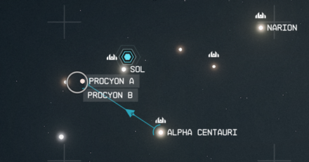 Starfield - Procyon B Star Map Overview