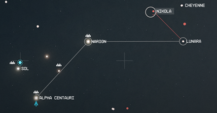 Starfield - Nikola Star Map Overview