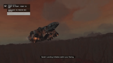 Starfield - Land at the Freestar Mech Factory