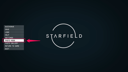 Starfield - photo Mode from Menu