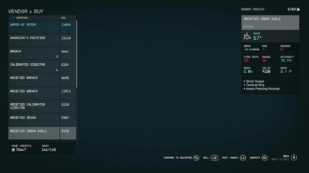 Starfield - Hostile Intelligence - Buy Items