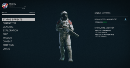 Starfield - Stimulants Addiction Status Effect