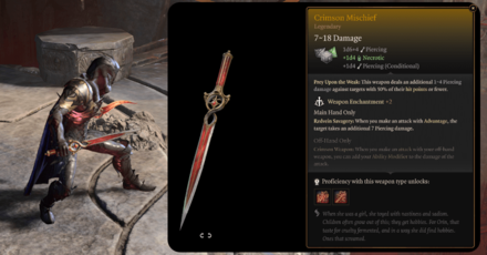 Baldurs Gate 3 - Crimson Mischief Legendary Reward
