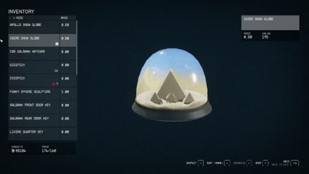 Starfield - Pick Up the Cairo Snow Globe