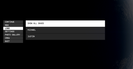 Starfield - Multiple Saves Screen
