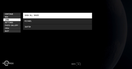 Starfield - Select a Character Save