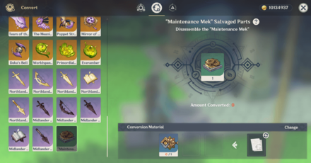 Genshin - Maintenance Mek Fish - Use for Parts