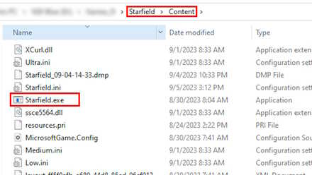 Starfield - Open the Starfield.ini file