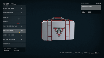 Starfield - Contraband in Inventory