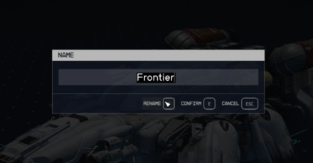 Starfield - Ship Name Textbox